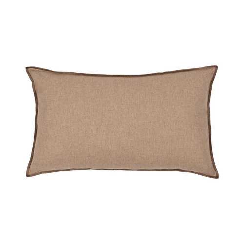 COJÍN BEIGE POLIESTER-ALGODÓN DECORACIÓN 50 X 30 CM