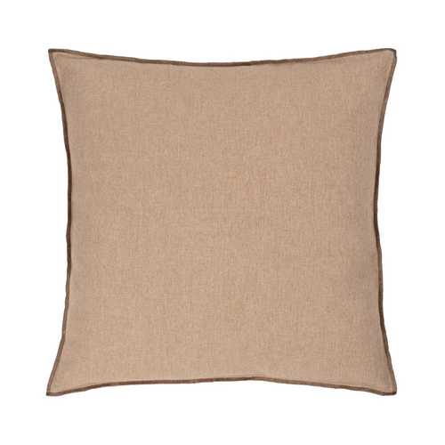 COJÍN BEIGE POLIESTER-ALGODÓN DECORACIÓN 55 X 55 CM