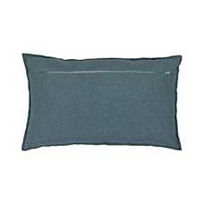 COJÍN AZUL POLIESTER-ALGODÓN DECORACIÓN 50 X 30 CM