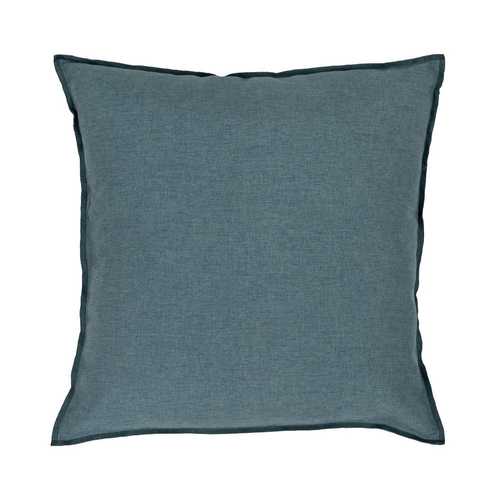 COJÍN AZUL POLIESTER-ALGODÓN DECORACIÓN 45 X 45 CM