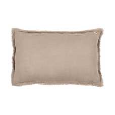 COJÍN BEIGE OSCURO ALGODÓN-POLIÉSTER 50 X 30 CM