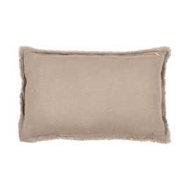 COJÍN BEIGE OSCURO ALGODÓN-POLIÉSTER 50 X 30 CM