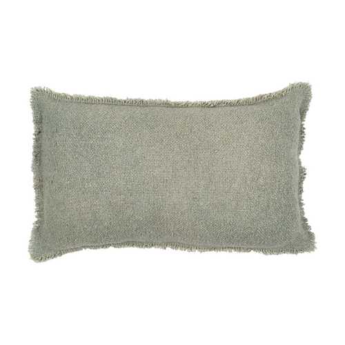 COJÍN VERDE ALGODÓN-POLIÉSTER 50 X 30 CM