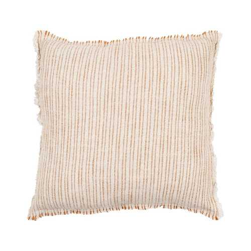 COJÍN RAYAS TIERRA VISCOSA / LINO 50 X 50 CM