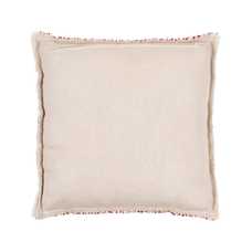 COJÍN RAYAS BEIGE-ROJO VISCOSA / LINO 50 X 50 CM COJÍN RAYAS BEIGE-ROJO VISCOSA / LINO 50 X 50 CM