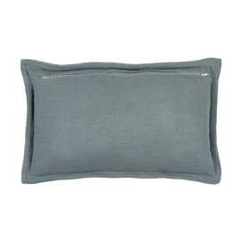 COJÍN AZUL VISCOSA / POLIÉSTER 50 X 30 CM