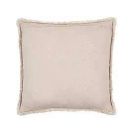 COJÍN RAYAS NATURAL-BLANCO 45 X 45 CM