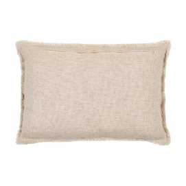 COJÍN FLORES BEIGE OSCURO 60 X 40 CM