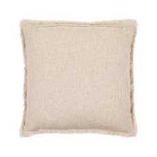 COJÍN FLORES BEIGE OSCURO 45 X 45 CM