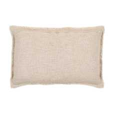 COJÍN FLORES BEIGE OSCURO 60 X 40 CM