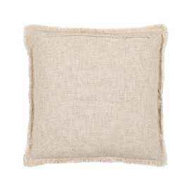 COJÍN FLORES BEIGE OSCURO 45 X 45 CM