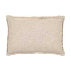 COJÍN FLORES BEIGE OSCURO 60 X 40 CM