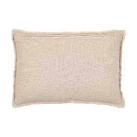 COJÍN FLORES BEIGE OSCURO 60 X 40 CM