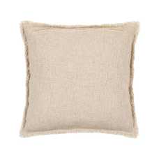 COJÍN FLORES BEIGE OSCURO 45 X 45 CM