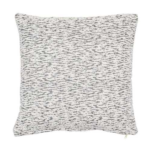 COJÍN BLANCO-GRIS JACQUARD DECORACIÓN 45 X 45 CM