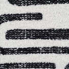 COJÍN BLANCO Y NEGRO JACQUARD DECORACIÓN 40 X 60 CM