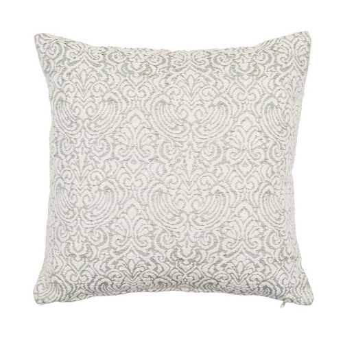 COJÍN BLANCO-VERDE JACQUARD DECORACIÓN 45 X 45 CM