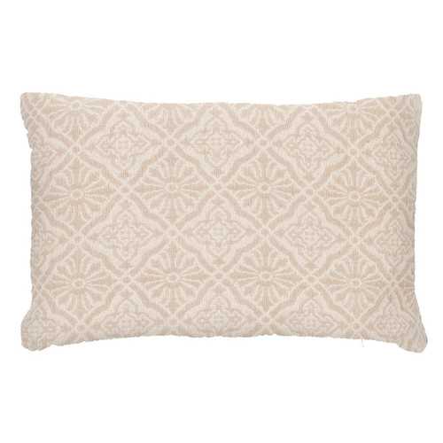 COJÍN CREMA JACQUARD DECORACIÓN 40 X 60 CM
