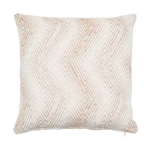 COJÍN BLANCO/BEIGE JACQUARD DECORACIÓN 45 X 45 CM