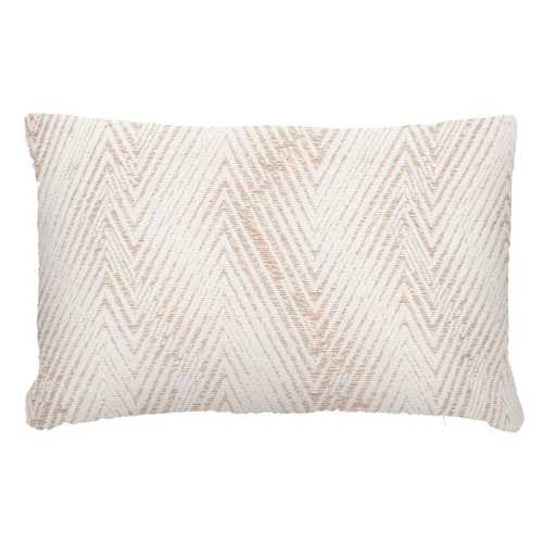 COJÍN BLANCO/BEIGE JACQUARD DECORACIÓN 40 X 60 CM