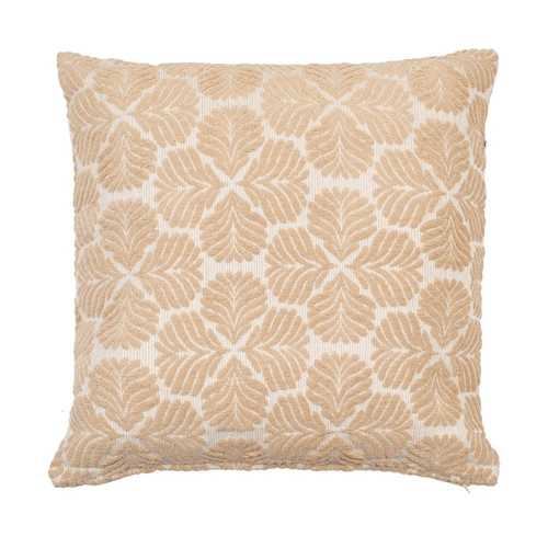 COJÍN BLANCO/BEIGE JACQUARD DECORACIÓN 45 X 45 CM