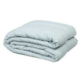 COLCHA REVERSIBLE CREMA-AZUL MICROFIBRA 180 X 260 CM