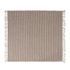 PLAID BEIGE ALGODÓN DECORACIÓN 125 X 150 CM