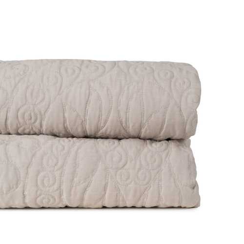 COLCHA BEIGE POLIESTER-ALGODÓN 240 X 260 CM