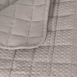 COLCHA BEIGE POLIESTER DORMITORIO 240 X 260 CM