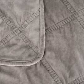 COLCHA GRIS POLIESTER TEXTIL/HOGAR 270 X 260 CM