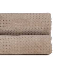 COLCHA BEIGE TERCIOPELO/MICROFIBRA 240 X 260 CM