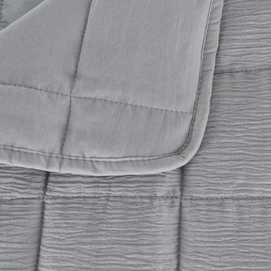 COLCHA GRIS POLIESTER DORMITORIO 270 X 280 CM