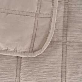 COLCHA BEIGE POLIESTER DORMITORIO 270 X 280 CM