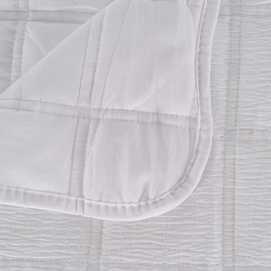 COLCHA BLANCO POLIESTER DORMITORIO 180 X 260 CM