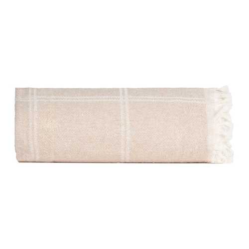 COLCHA CUADROS CAMEL ALGODÓN 250 X 260 CM