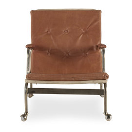 Brown leather armchairs Saúl