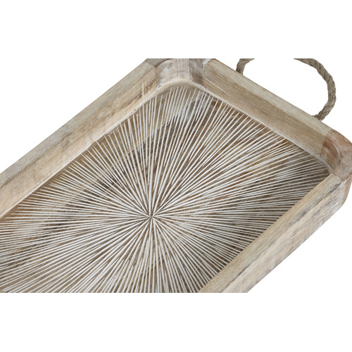 BANDEJA SET 3 MANGO CUERDA 53X35X4,5 NATURAL