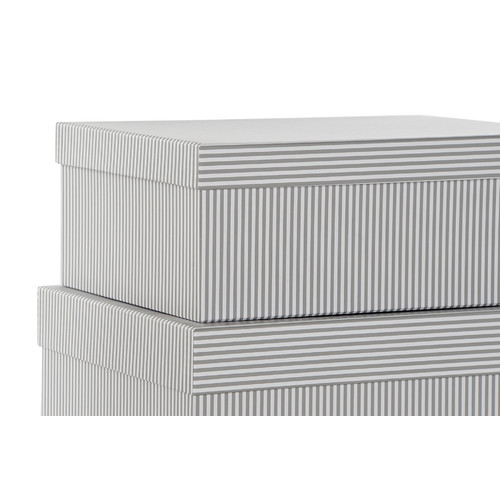 CAJA SET 10 CARTON 43,5X33,5X15,5 RAYAS GRIS