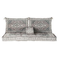 SILLON SET 4 ALGODON 155X76X65 DESGASTADO VERDE