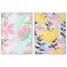 CUADRO PS LIENZO 60X4X80 HOJAS ENMARCADO 2 SURT.