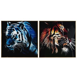 CUADRO ALUMINIO MDF 80X3X80 TIGRE 2 SURT.