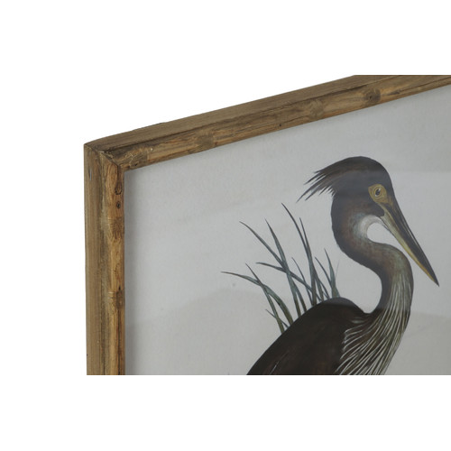 CUADRO CRISTAL BAMBU 45X3X60 AVE ENMARCADO 4 SURT.