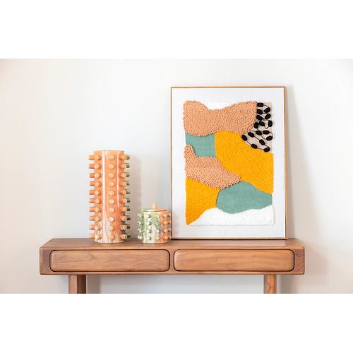 CUADRO POLIESTER PS 60X3,5X80 ABSTRACTO ENMARCADO