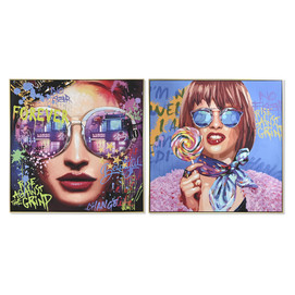 CUADRO LIENZO PS 100X3,5X100 CHICA MODERNO 2 SURT.