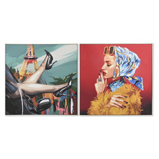 CUADRO LIENZO PS 100X3,5X100 CHICA PARIS 2 SURT.