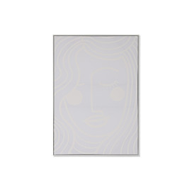 CUADRO LIENZO FOAM 103X4,5X143 MUJER 3D BLANCO