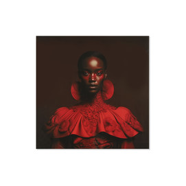 CUADRO CRISTAL TEMPLADO 120X0,4X120 MUJER ROJO