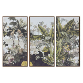 CUADRO SET 3 PS LIENZO 180X4X120 TROPICAL
