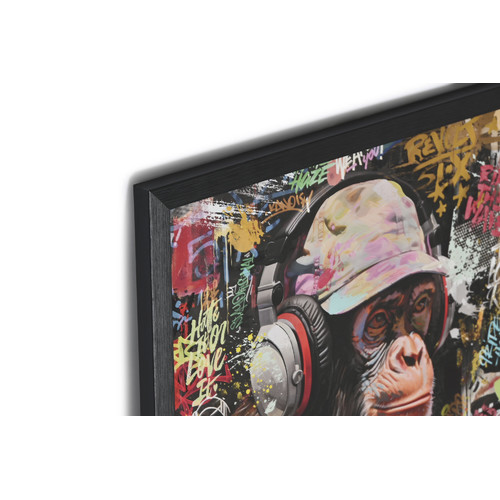 CUADRO SET 4 LIENZO MDF 30X2X30 MONO MULTICOLOR