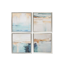 CUADRO SET 4 LIENZO MDF 32X2X32 ABSTRACTO